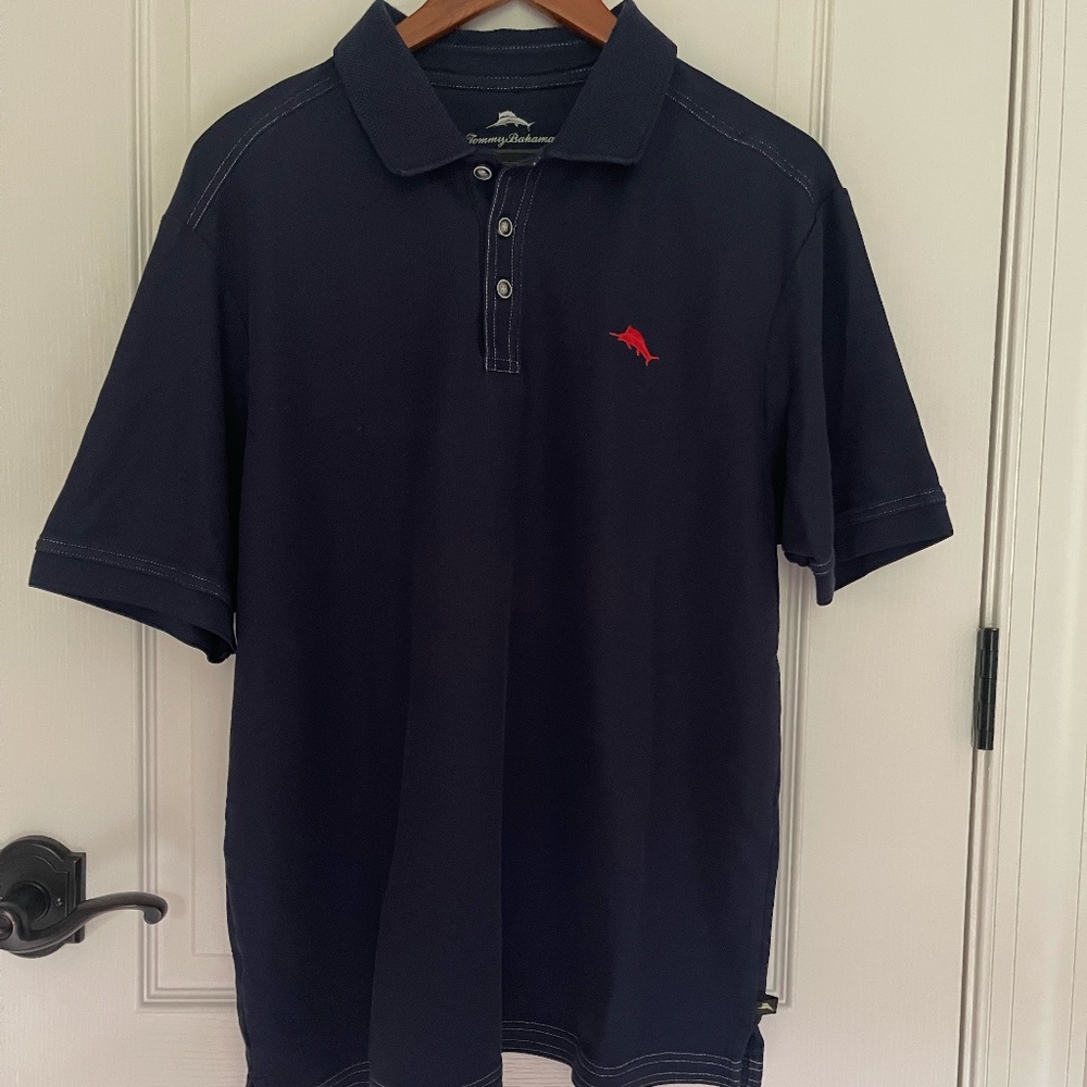 Tommy Bahama, Men’s Emfielder Polo Shirt, Size Large, Navy